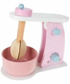 Trademark Kids Wooden Pretend Play Mixer With Mixing Bowl Dress Up & Imaginative Play