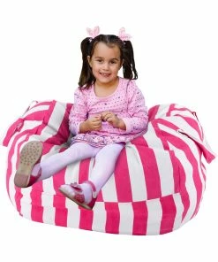 Trademark Stuffed Animal Storage Chair-Canvas Beanbag Seat Kids Furniture