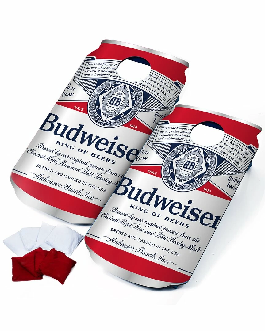Trademark Budweiser Can Bean Bag Toss Cornhole Set Home Games & Giftables
