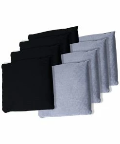 Trademark Set Of 8 Black And Grey Cornhole Bags Kids Sports & Outdoor