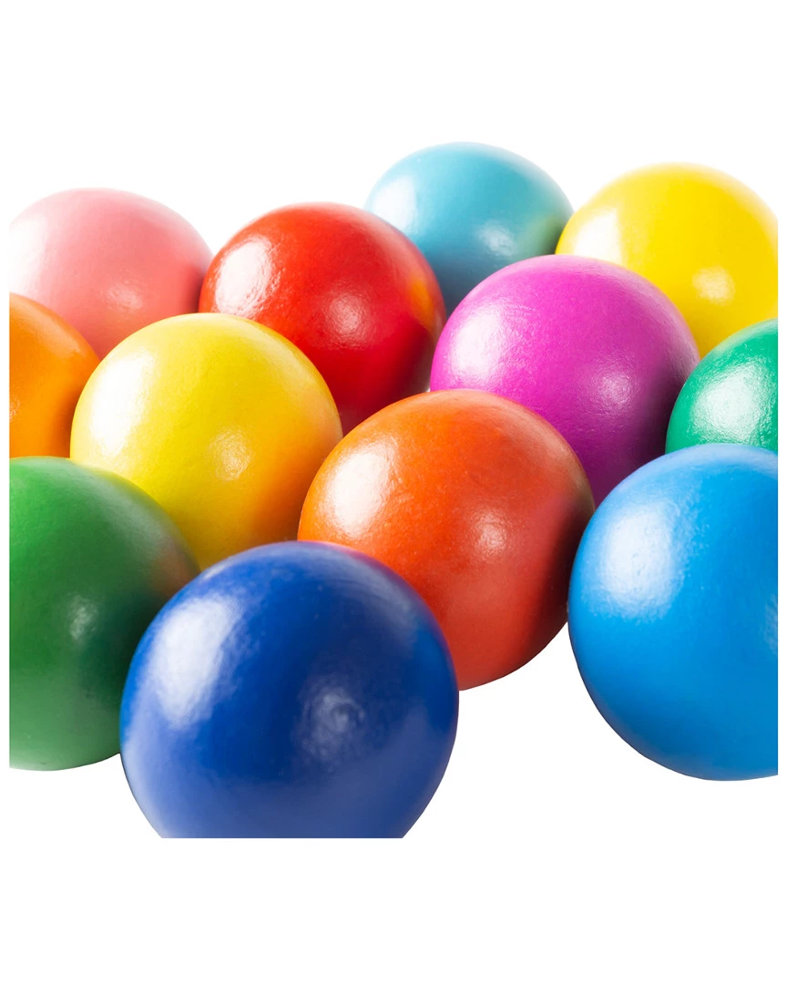 Trademark Rainbow Wooden Teething And Grasping Ring Toy Kids Games - Image 2