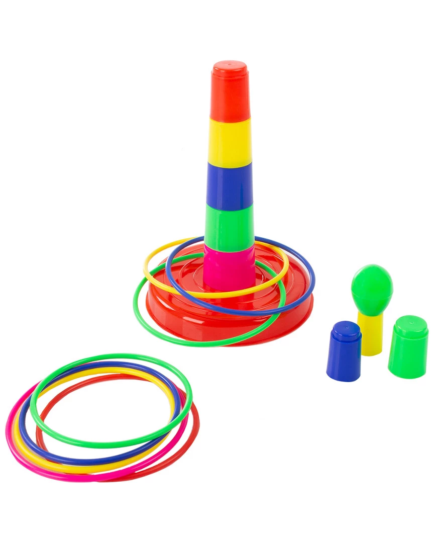 Trademark Ring Toss Game - Colorful Adjustable Stacking Toy Kids Games - Image 2