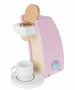 Trademark Wooden Pretend Play Single Serve Coffee Maker Set Kids Dress Up & Imaginative Play
