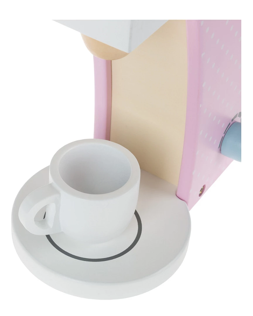 Trademark Wooden Pretend Play Single Serve Coffee Maker Set Kids Dress Up & Imaginative Play - Image 2