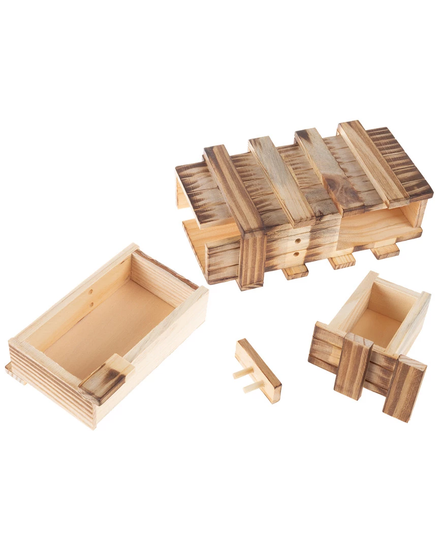 Trademark Puzzle Box-Wood Maze Game Kids Puzzles