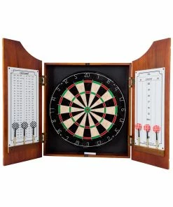 Trademark Games Beveled Wood Dart Cabinet Kids