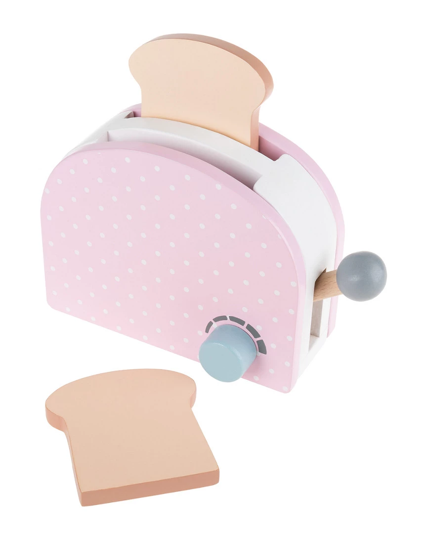 Trademark Wooden Pretend Play Toaster Set Kids Dress Up & Imaginative Play