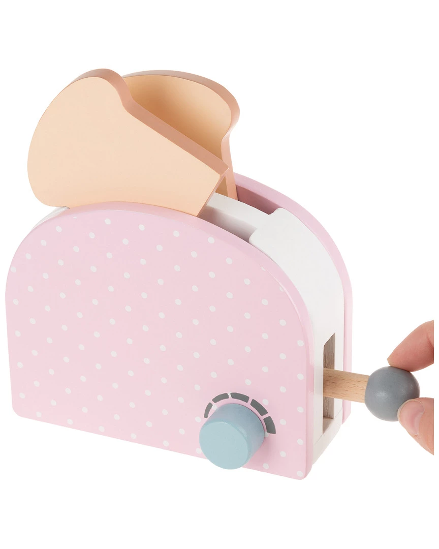 Trademark Wooden Pretend Play Toaster Set Kids Dress Up & Imaginative Play - Image 3