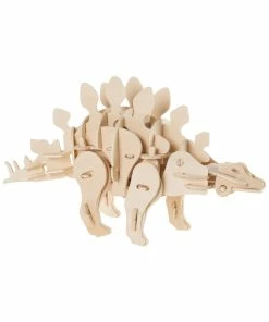 Trademark Hey! Play! 3D Wooden Stegosaurus Puzzle Kids Building & Play Sets