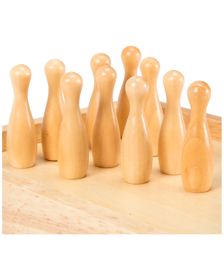 Trademark Hey! Play! Tabletop Wooden Bowling Game Kids Games 6 Trademark Hey! Play! Tabletop Wooden Bowling Game Kids Games - Image 4