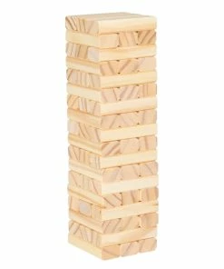 Trademark Hey! Play! Tabletop Wooden Wobble Stacking Game Kids Games