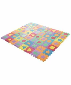 Trademark Hey! Play! Foam Floor Shapes Puzzle Learning Mat Kids Learning & Educational