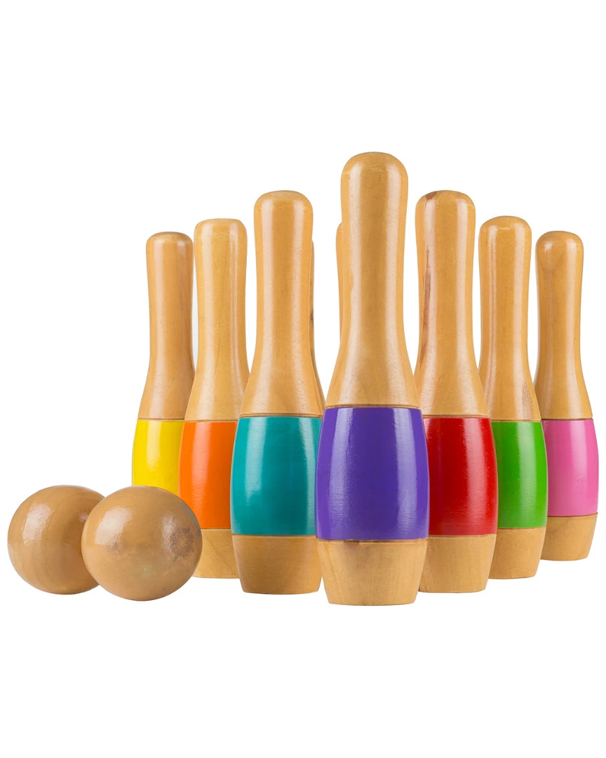 Trademark 9.5in Wooden Lawn Bowling Game Kids Sports & Outdoor