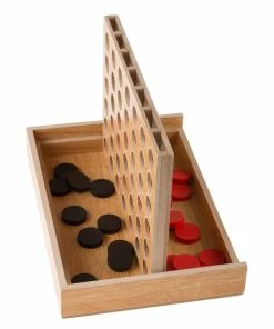 Trademark Hey! Play! Classic Four In A Row Wooden Game Kids Games