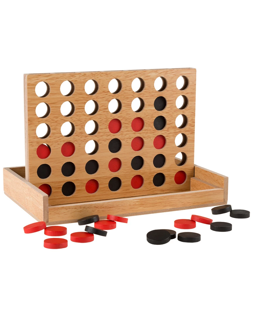 Trademark Hey! Play! Classic Four In A Row Wooden Game Kids Games - Image 3
