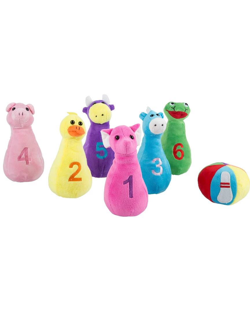 Trademark Hey! Play! Kids Bowling Set With Plush Animal Pins Games